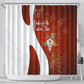 OES Order Of The Eastern Star Shower Curtain Five Pointed Star Emblem With Gold Floral Art