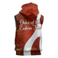 OES Order Of The Eastern Star Sleeveless Zip Hoodie Five Pointed Star Emblem With Gold Floral Art
