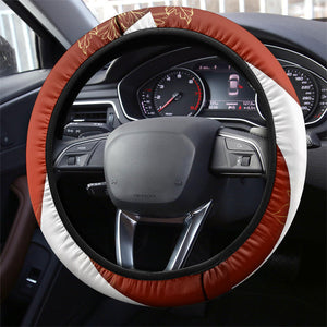OES Order Of The Eastern Star Steering Wheel Cover Five Pointed Star Emblem With Gold Floral Art