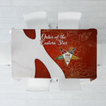 OES Order Of The Eastern Star Tablecloth Five Pointed Star Emblem With Gold Floral Art