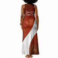 OES Order Of The Eastern Star Tank Maxi Dress Five Pointed Star Emblem With Gold Floral Art