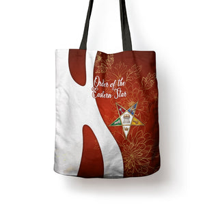 OES Order Of The Eastern Star Tote Bag Five Pointed Star Emblem With Gold Floral Art