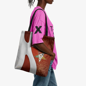 OES Order Of The Eastern Star Tote Bag Five Pointed Star Emblem With Gold Floral Art