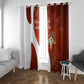 OES Order Of The Eastern Star Window Curtain Five Pointed Star Emblem With Gold Floral Art