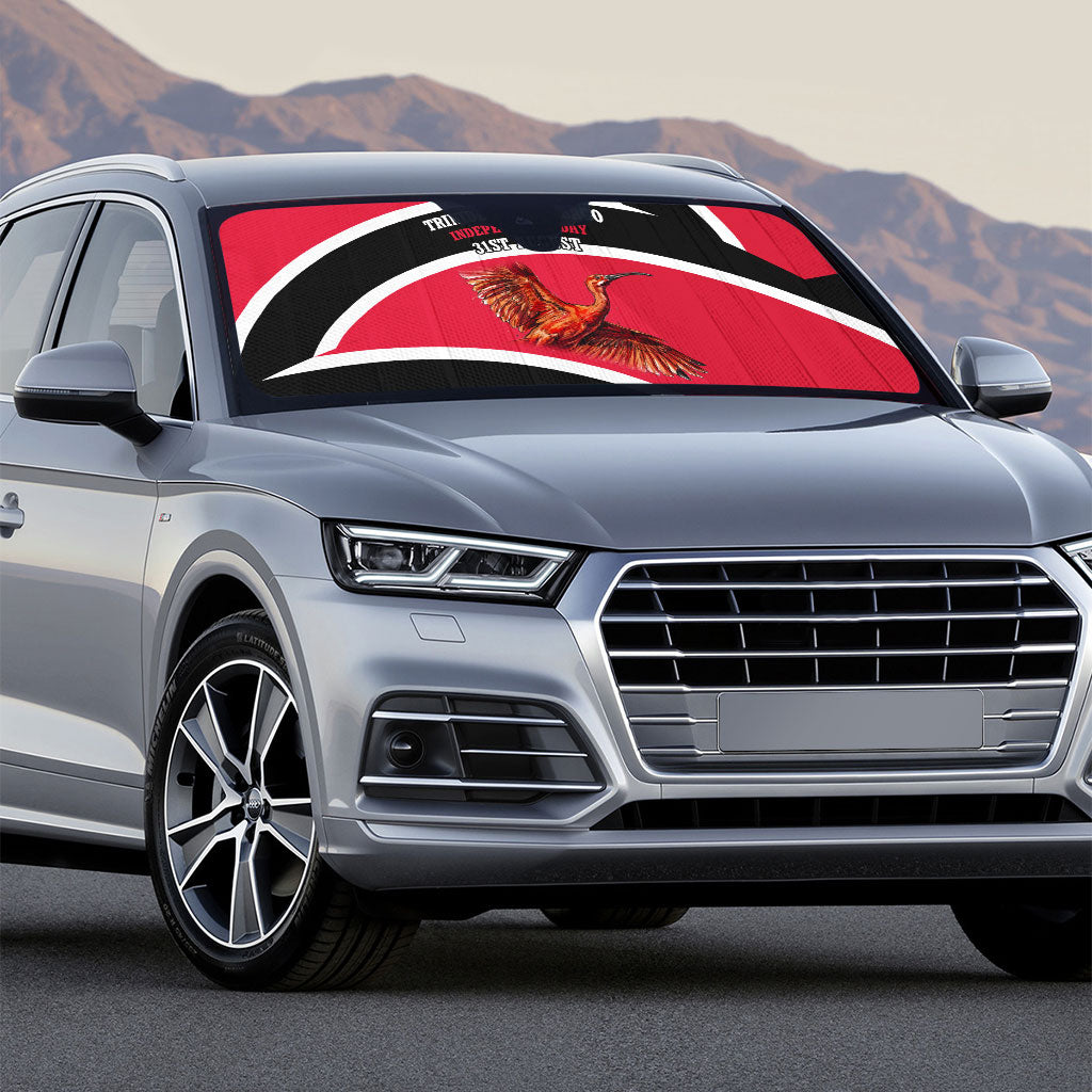 Trinidad And Tobago Independence Day Scarlet Ibis Auto Sun Shade Steelpan Heritage National Flag