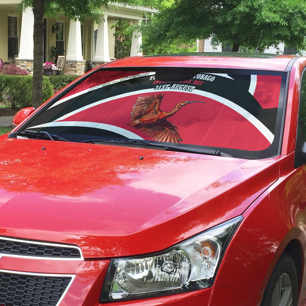 Trinidad And Tobago Independence Day Scarlet Ibis Auto Sun Shade Steelpan Heritage National Flag