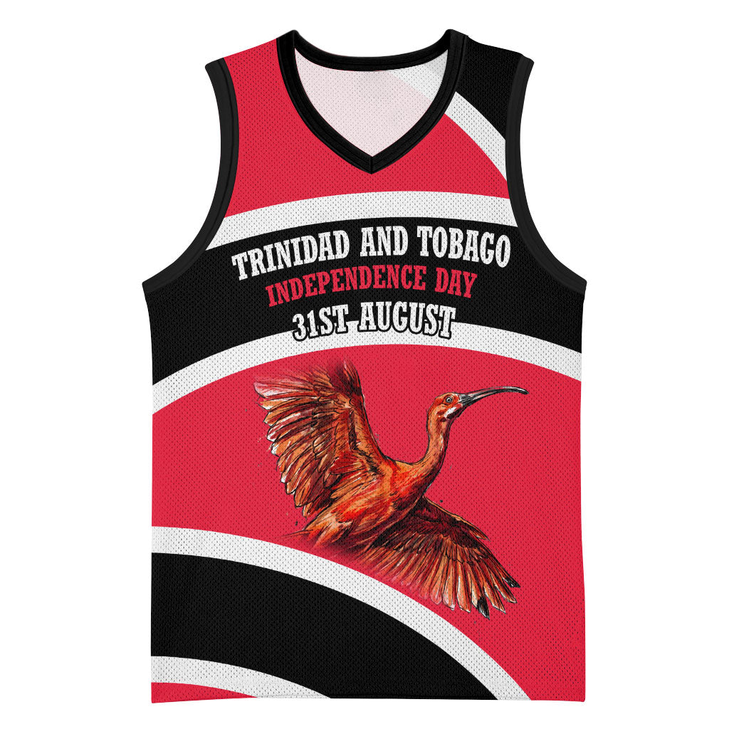 Trinidad And Tobago Independence Day Scarlet Ibis Basketball Jersey Steelpan Heritage National Flag