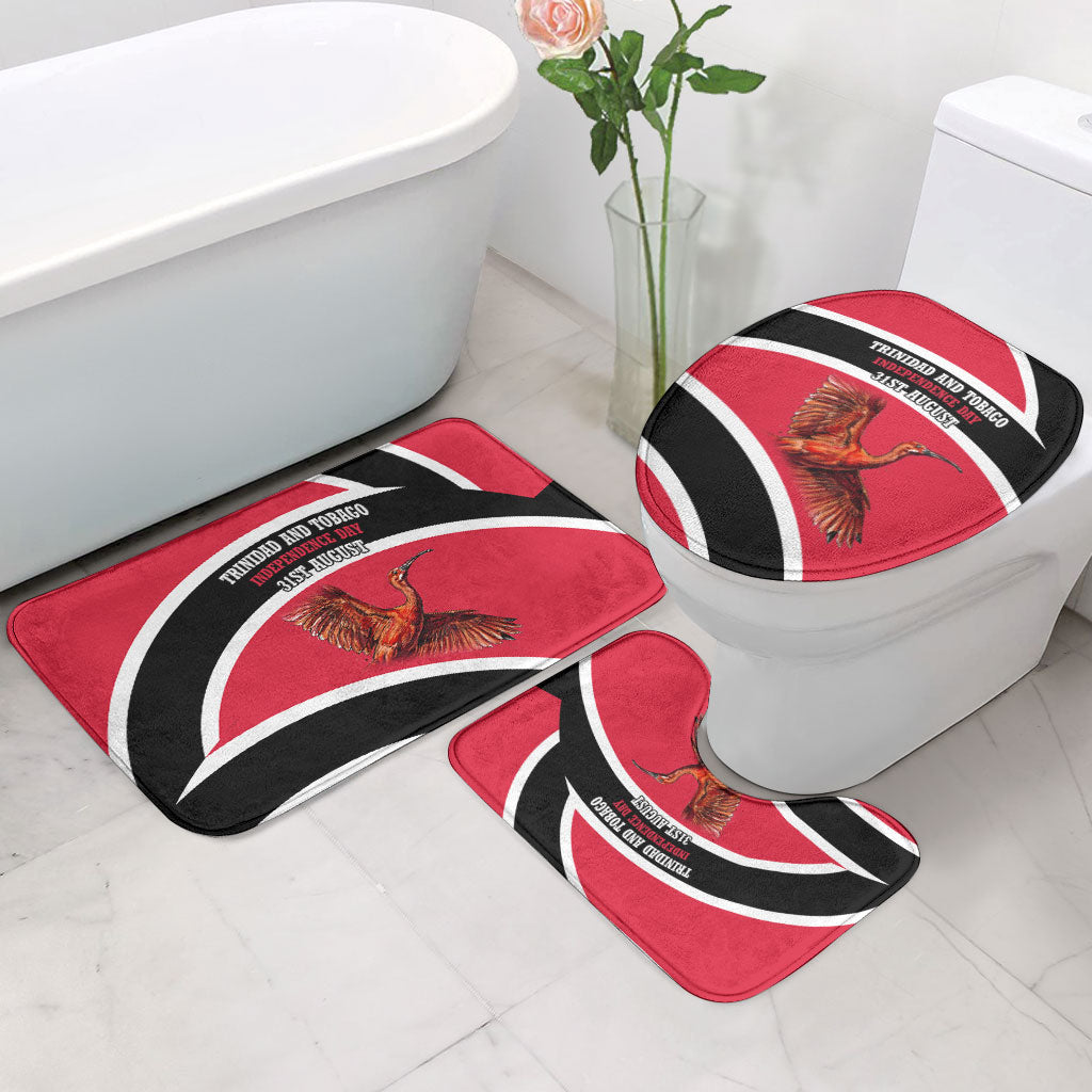 Trinidad And Tobago Independence Day Scarlet Ibis Bathroom Set Steelpan Heritage National Flag