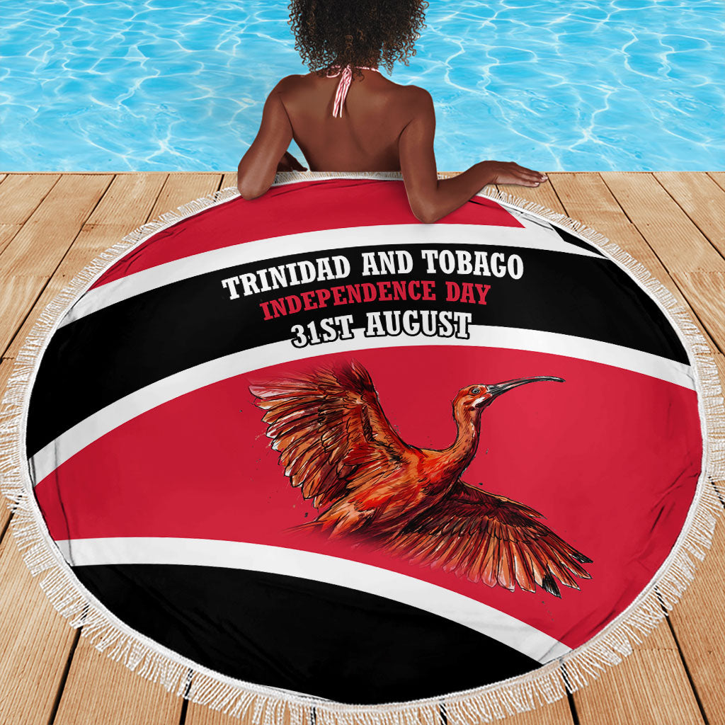 Trinidad And Tobago Independence Day Scarlet Ibis Beach Blanket Steelpan Heritage National Flag