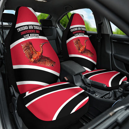 Trinidad And Tobago Independence Day Scarlet Ibis Car Seat Cover Steelpan Heritage National Flag