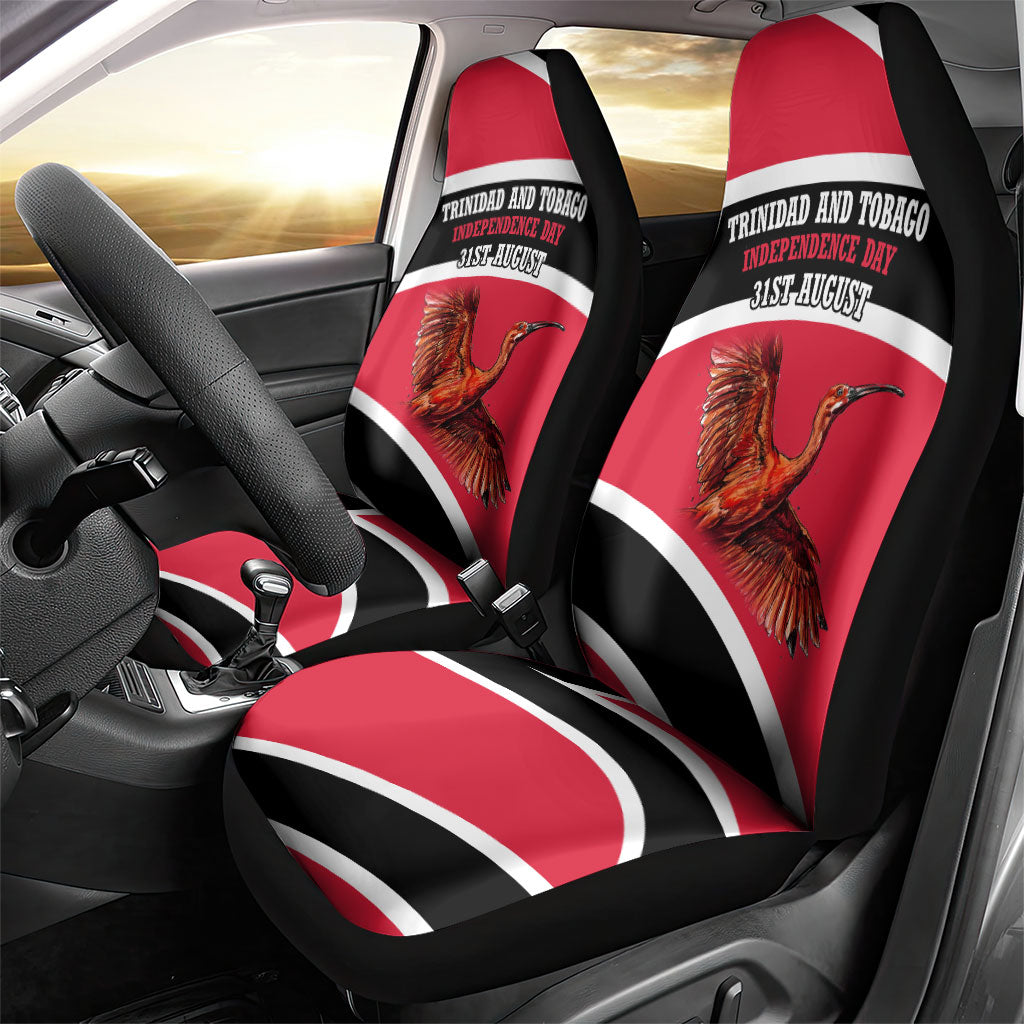 Trinidad And Tobago Independence Day Scarlet Ibis Car Seat Cover Steelpan Heritage National Flag