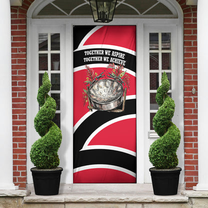Trinidad And Tobago Independence Day Scarlet Ibis Door Cover Steelpan Heritage National Flag