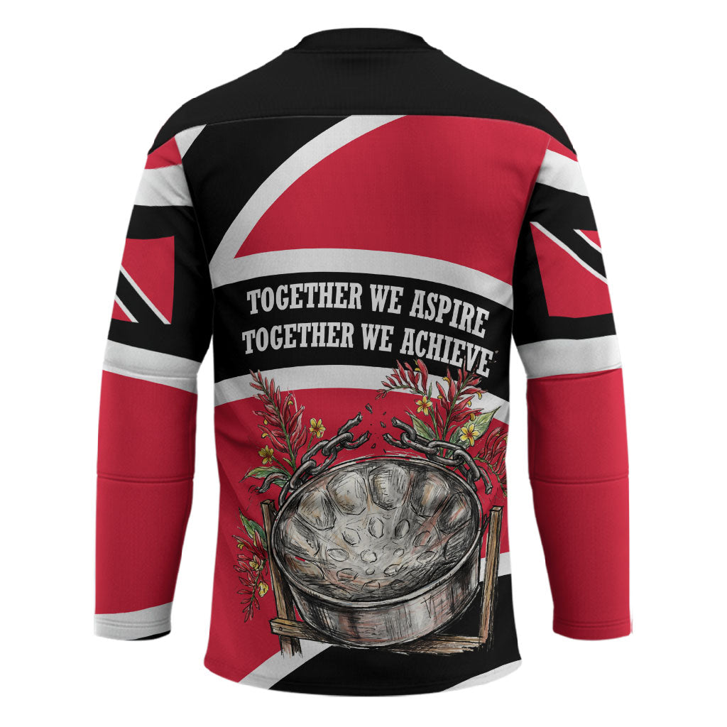 Trinidad And Tobago Independence Day Scarlet Ibis Hockey Jersey Steelpan Heritage National Flag