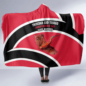 Trinidad And Tobago Independence Day Scarlet Ibis Hooded Blanket Steelpan Heritage National Flag