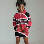 Trinidad And Tobago Independence Day Scarlet Ibis Hoodie Dress Steelpan Heritage National Flag