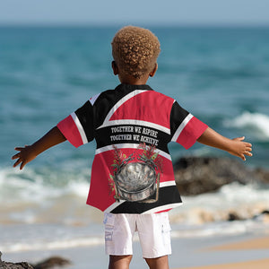 Trinidad And Tobago Independence Day Scarlet Ibis Kid Hawaiian Shirt Steelpan Heritage National Flag