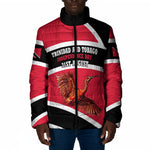 Trinidad And Tobago Independence Day Scarlet Ibis Padded Jacket Steelpan Heritage National Flag