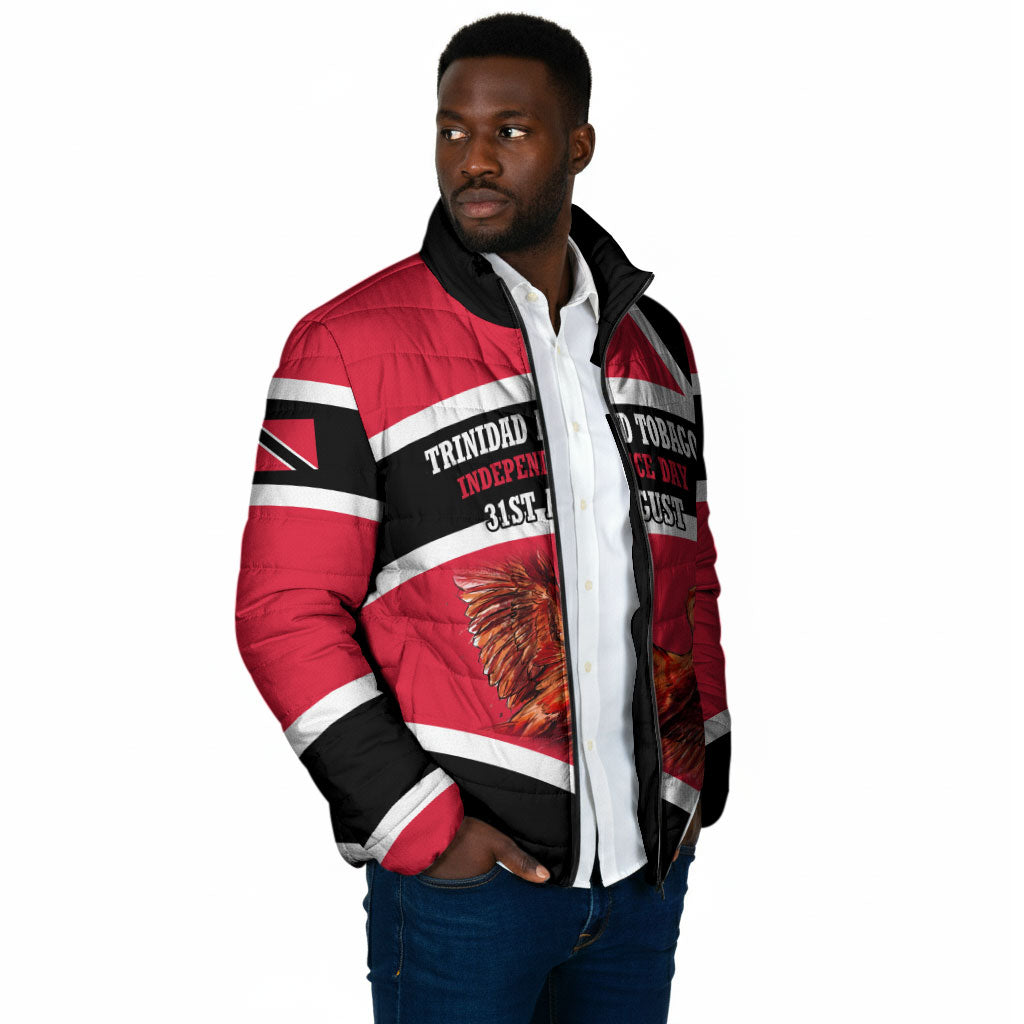 Trinidad And Tobago Independence Day Scarlet Ibis Padded Jacket Steelpan Heritage National Flag