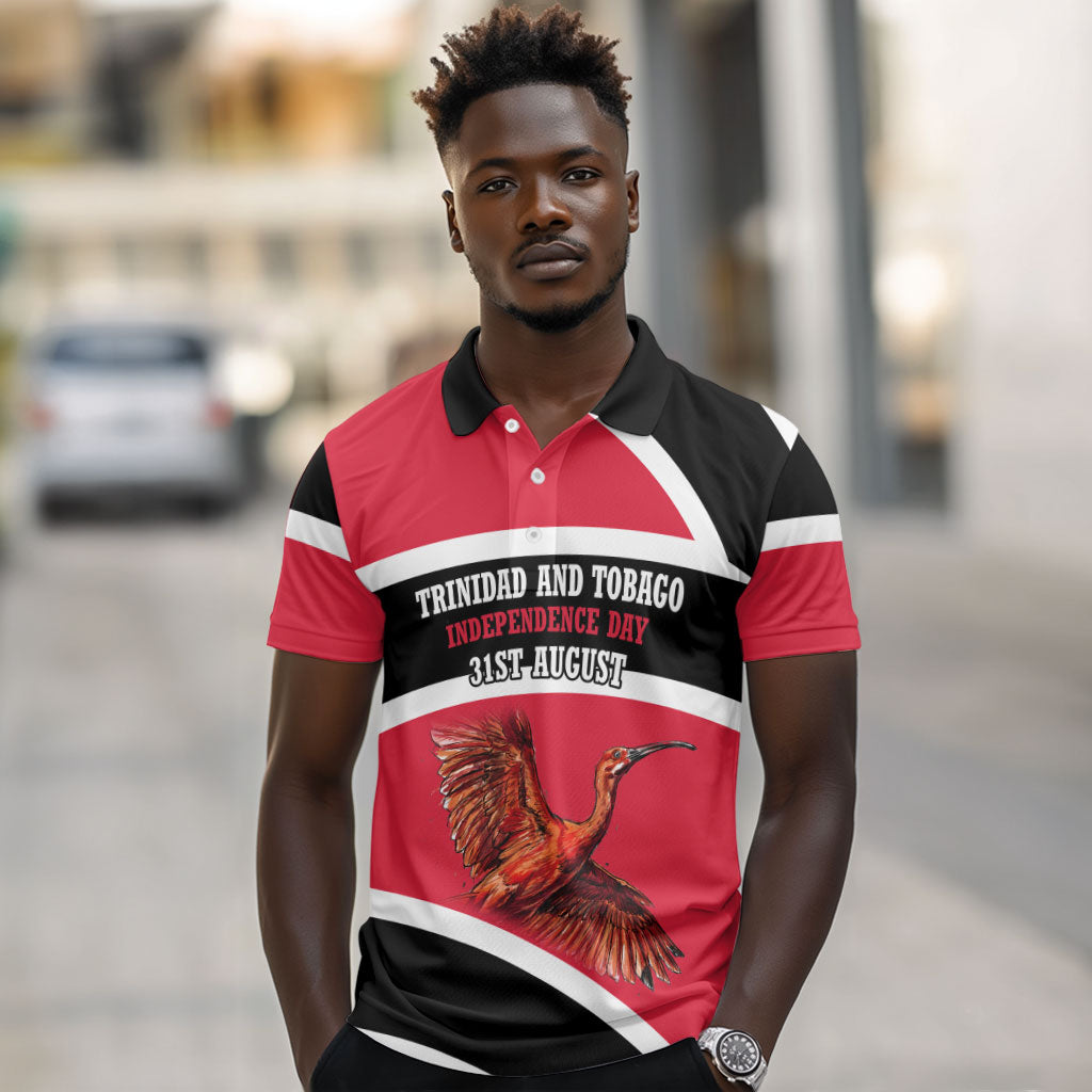 Trinidad And Tobago Independence Day Scarlet Ibis Polo Shirt Steelpan Heritage National Flag