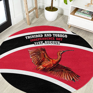 Trinidad And Tobago Independence Day Scarlet Ibis Round Carpet Steelpan Heritage National Flag