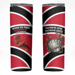 Trinidad And Tobago Independence Day Scarlet Ibis Skinny Tumbler Steelpan Heritage National Flag