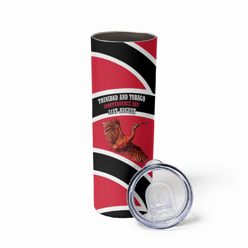 Trinidad And Tobago Independence Day Scarlet Ibis Skinny Tumbler Steelpan Heritage National Flag
