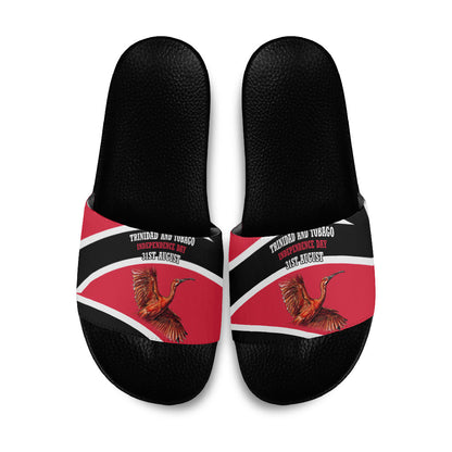 Trinidad And Tobago Independence Day Scarlet Ibis Slide Sandals Steelpan Heritage National Flag