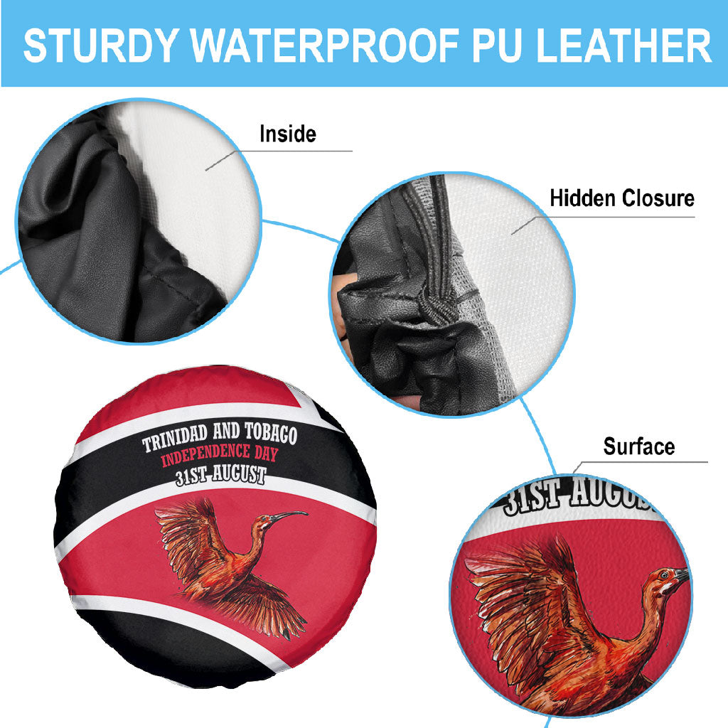 Trinidad And Tobago Independence Day Scarlet Ibis Spare Tire Cover Steelpan Heritage National Flag