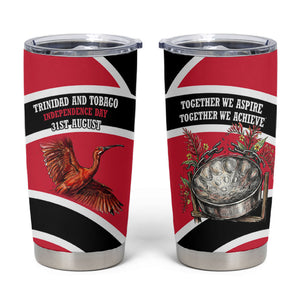 Trinidad And Tobago Independence Day Scarlet Ibis Tumbler Cup Steelpan Heritage National Flag