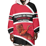 Trinidad And Tobago Independence Day Scarlet Ibis Wearable Blanket Hoodie Steelpan Heritage National Flag