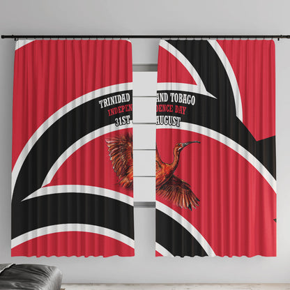Trinidad And Tobago Independence Day Scarlet Ibis Window Curtain Steelpan Heritage National Flag