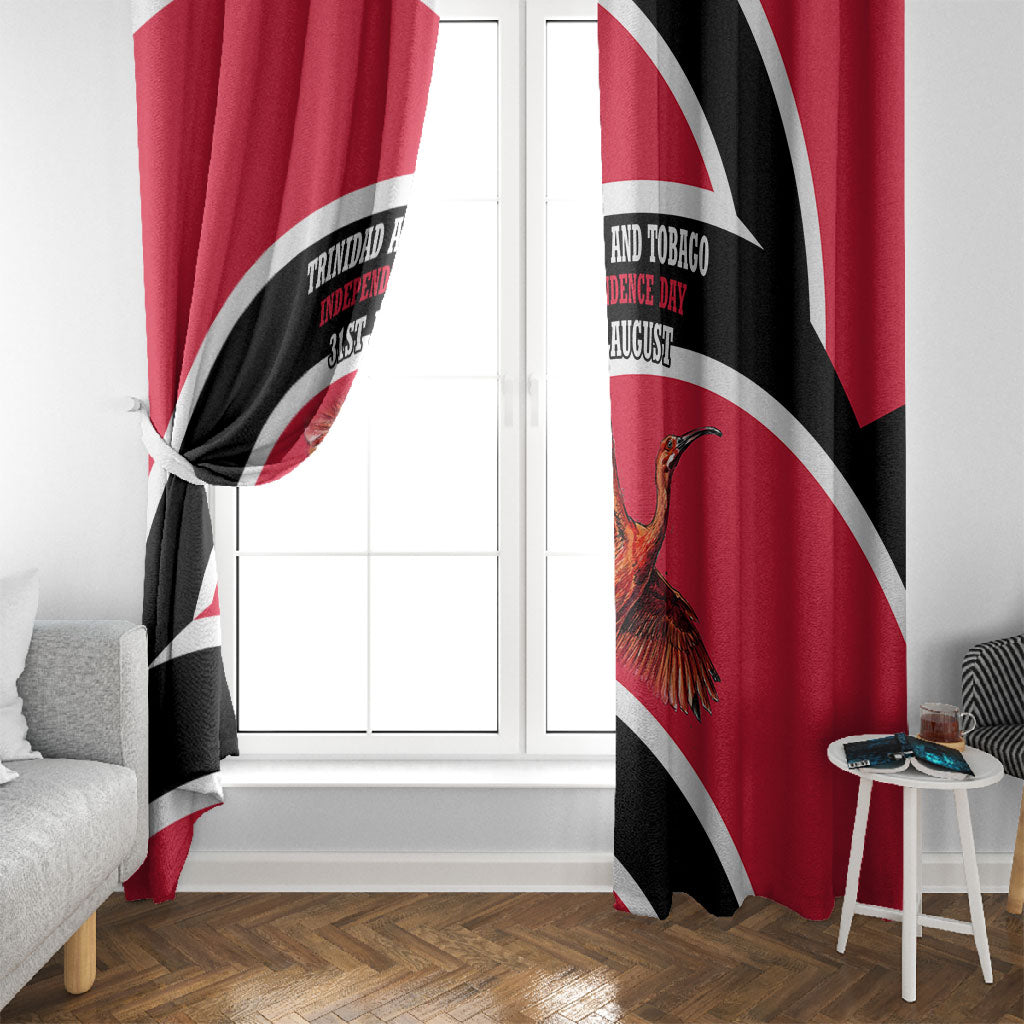 Trinidad And Tobago Independence Day Scarlet Ibis Window Curtain Steelpan Heritage National Flag