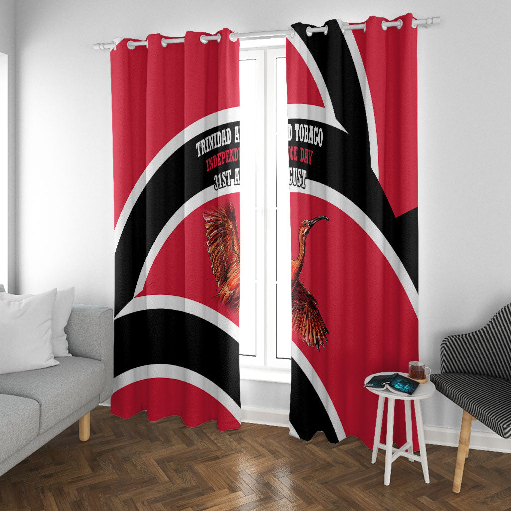 Trinidad And Tobago Independence Day Scarlet Ibis Window Curtain Steelpan Heritage National Flag