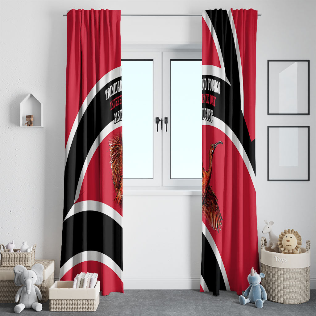 Trinidad And Tobago Independence Day Scarlet Ibis Window Curtain Steelpan Heritage National Flag
