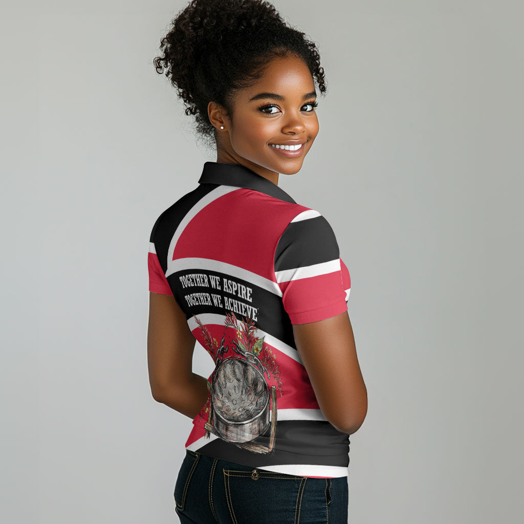 Trinidad And Tobago Independence Day Scarlet Ibis Women Polo Shirt Steelpan Heritage National Flag