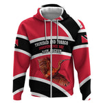 Trinidad And Tobago Independence Day Scarlet Ibis Zip Hoodie Steelpan Heritage National Flag