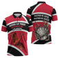 Trinidad And Tobago Independence Day Scarlet Ibis Zipper Polo Shirt Steelpan Heritage National Flag