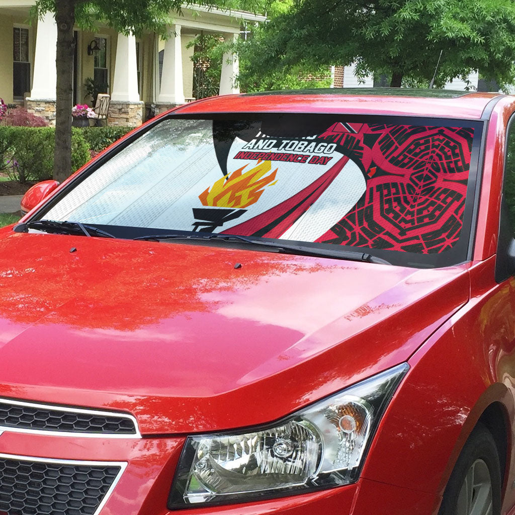 Trinidad And Tobago Independence Day Auto Sun Shade Freedom Torch Heritage Symbols