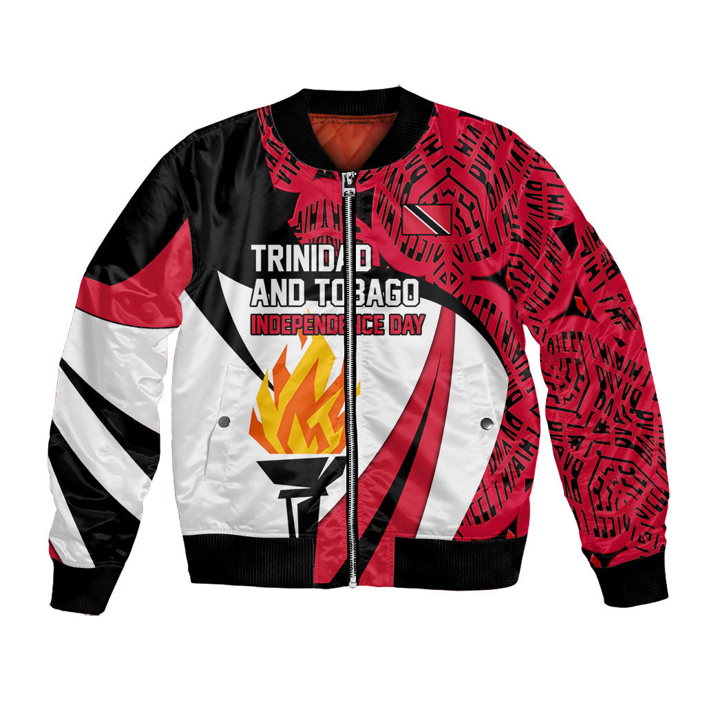 Trinidad And Tobago Independence Day Bomber Jacket Freedom Torch Heritage Symbols