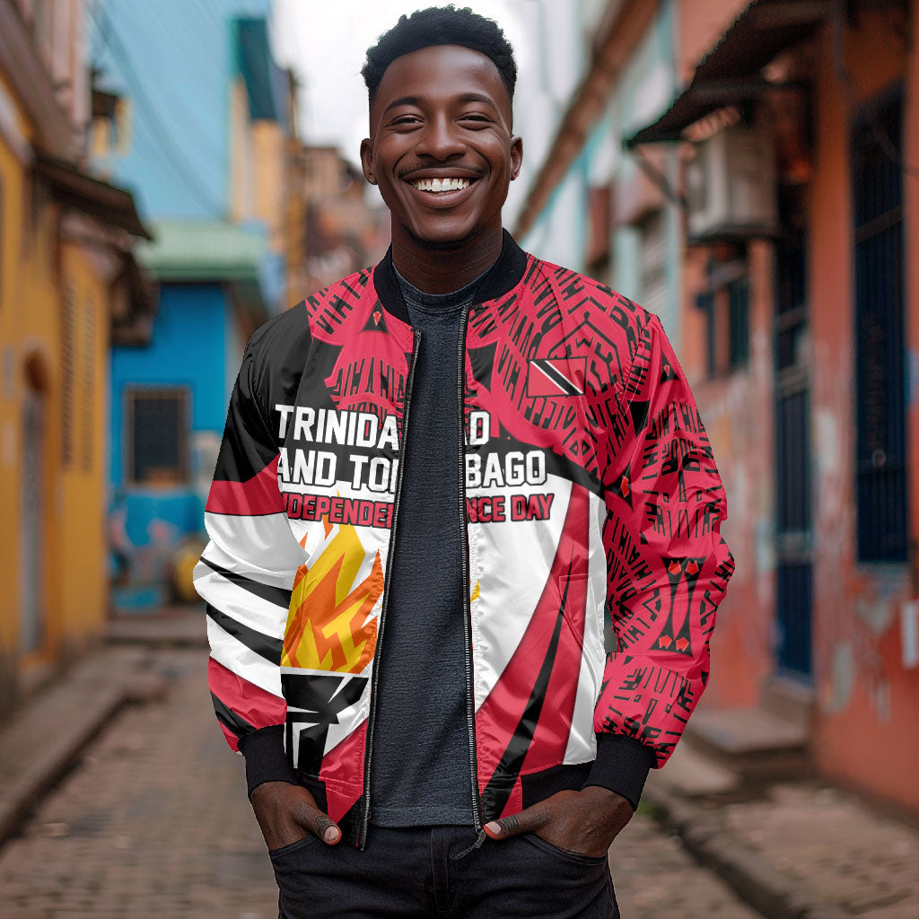 Trinidad And Tobago Independence Day Bomber Jacket Freedom Torch Heritage Symbols