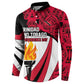 Trinidad And Tobago Independence Day Button Sweatshirt Freedom Torch Heritage Symbols