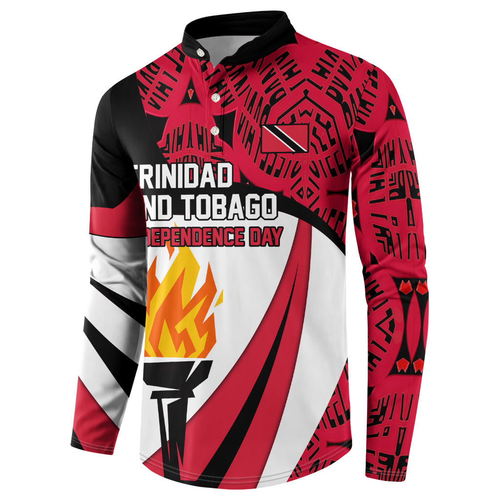 Trinidad And Tobago Independence Day Button Sweatshirt Freedom Torch Heritage Symbols