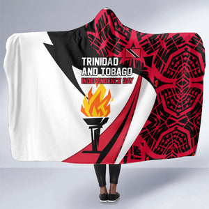 Trinidad And Tobago Independence Day Hooded Blanket Freedom Torch Heritage Symbols