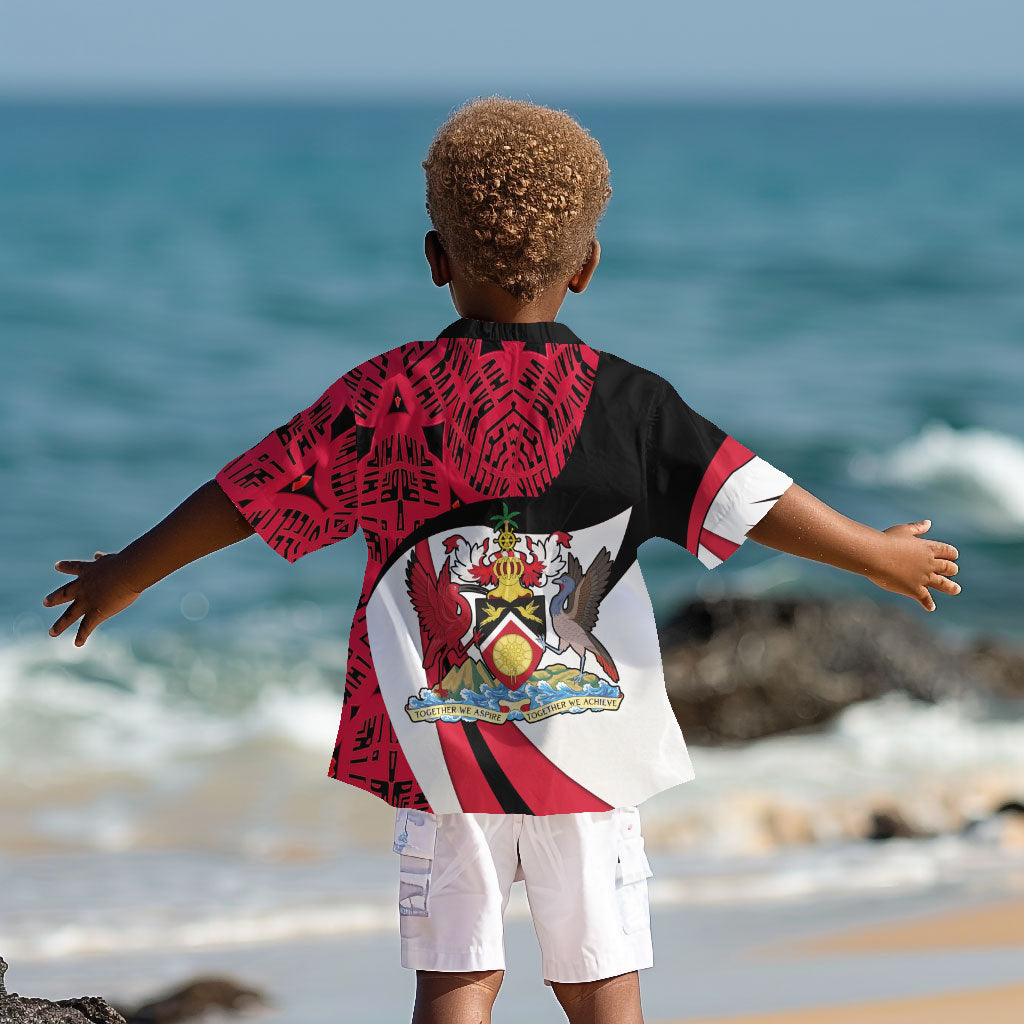 Trinidad And Tobago Independence Day Kid Hawaiian Shirt Freedom Torch Heritage Symbols