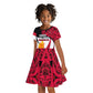 Trinidad And Tobago Independence Day Kid Short Sleeve Dress Freedom Torch Heritage Symbols