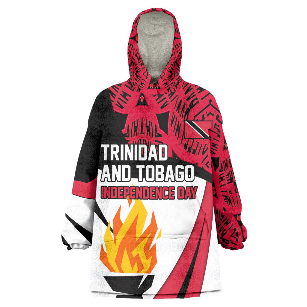 Trinidad And Tobago Independence Day Kid Wearable Blanket Hoodie Freedom Torch Heritage Symbols
