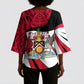 Trinidad And Tobago Independence Day Kimono Sleeve Blouse Freedom Torch Heritage Symbols