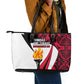 Trinidad And Tobago Independence Day Leather Tote Bag Freedom Torch Heritage Symbols