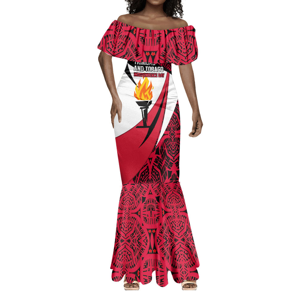 Trinidad And Tobago Independence Day Mermaid Dress Freedom Torch Heritage Symbols