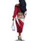 Trinidad And Tobago Independence Day Off The Shoulder Long Sleeve Dress Freedom Torch Heritage Symbols